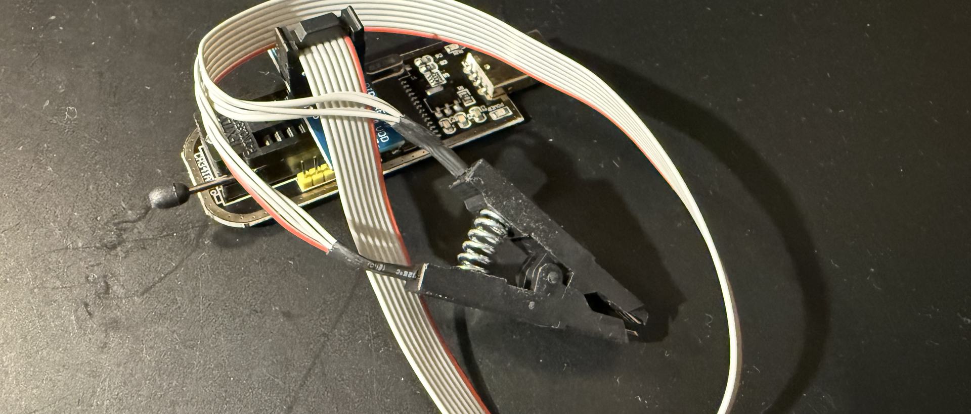 CH341A programmer and a clip for QSPI